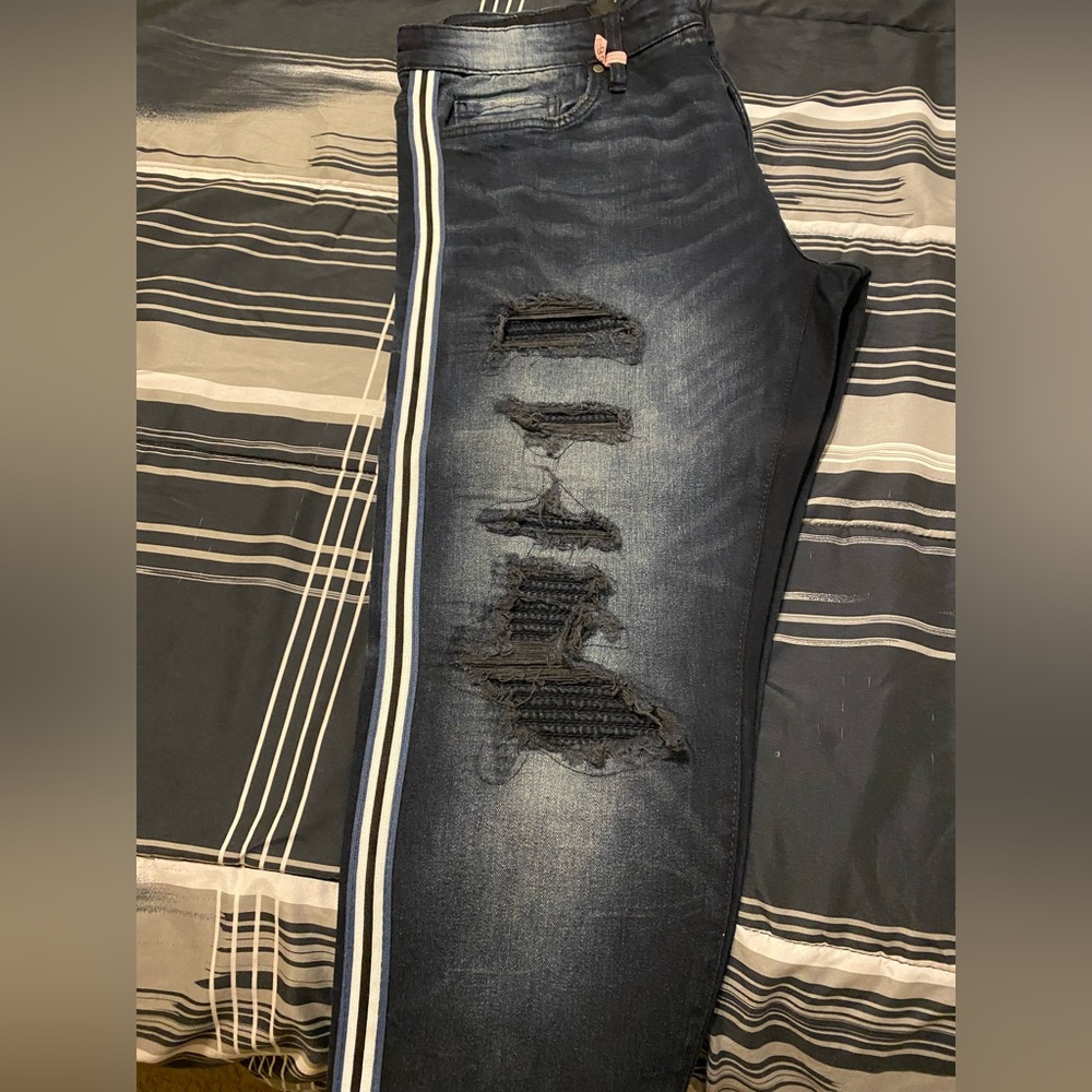 Distressed denim